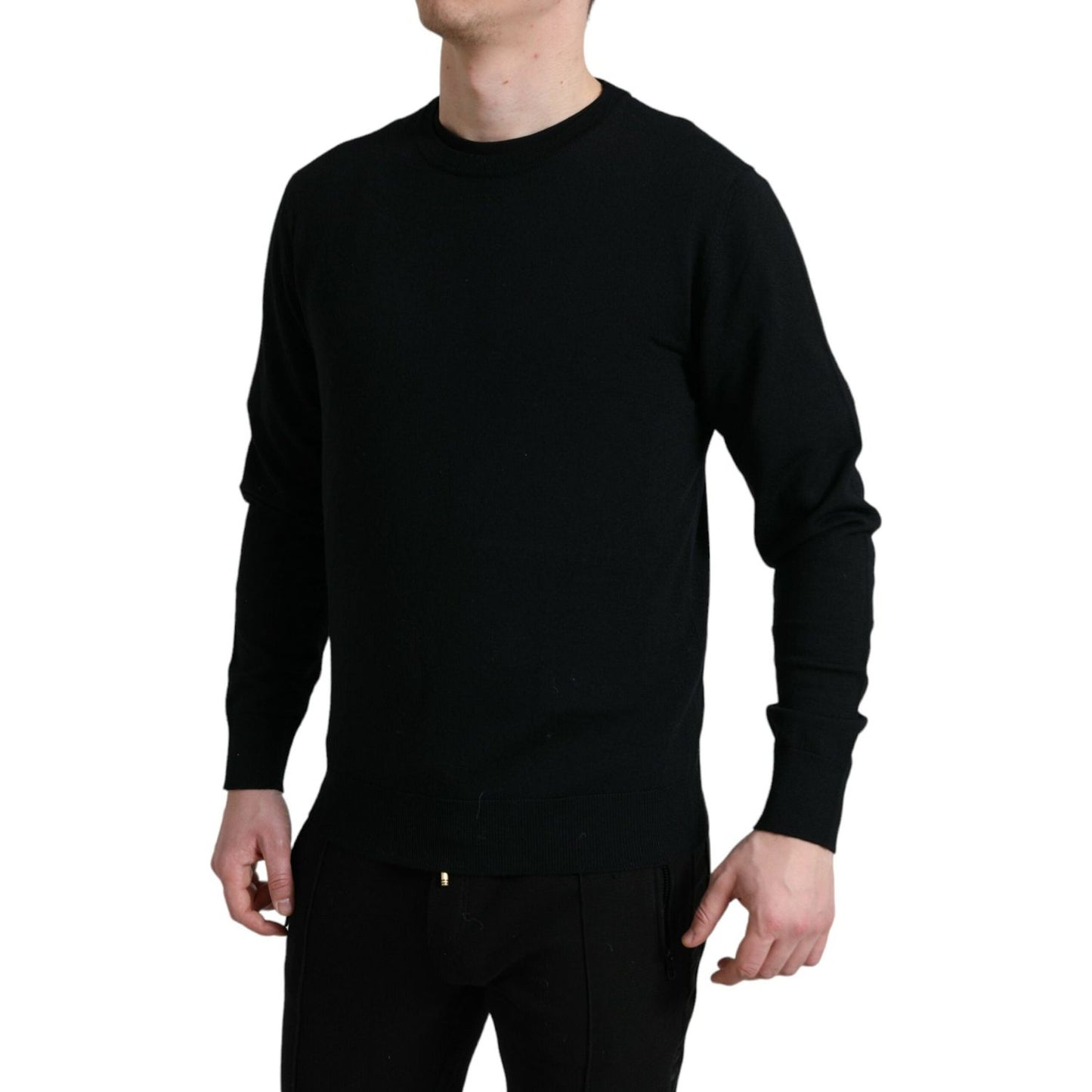 Dolce & Gabbana Stunning Black Wool Sweater Dolce & Gabbana Black