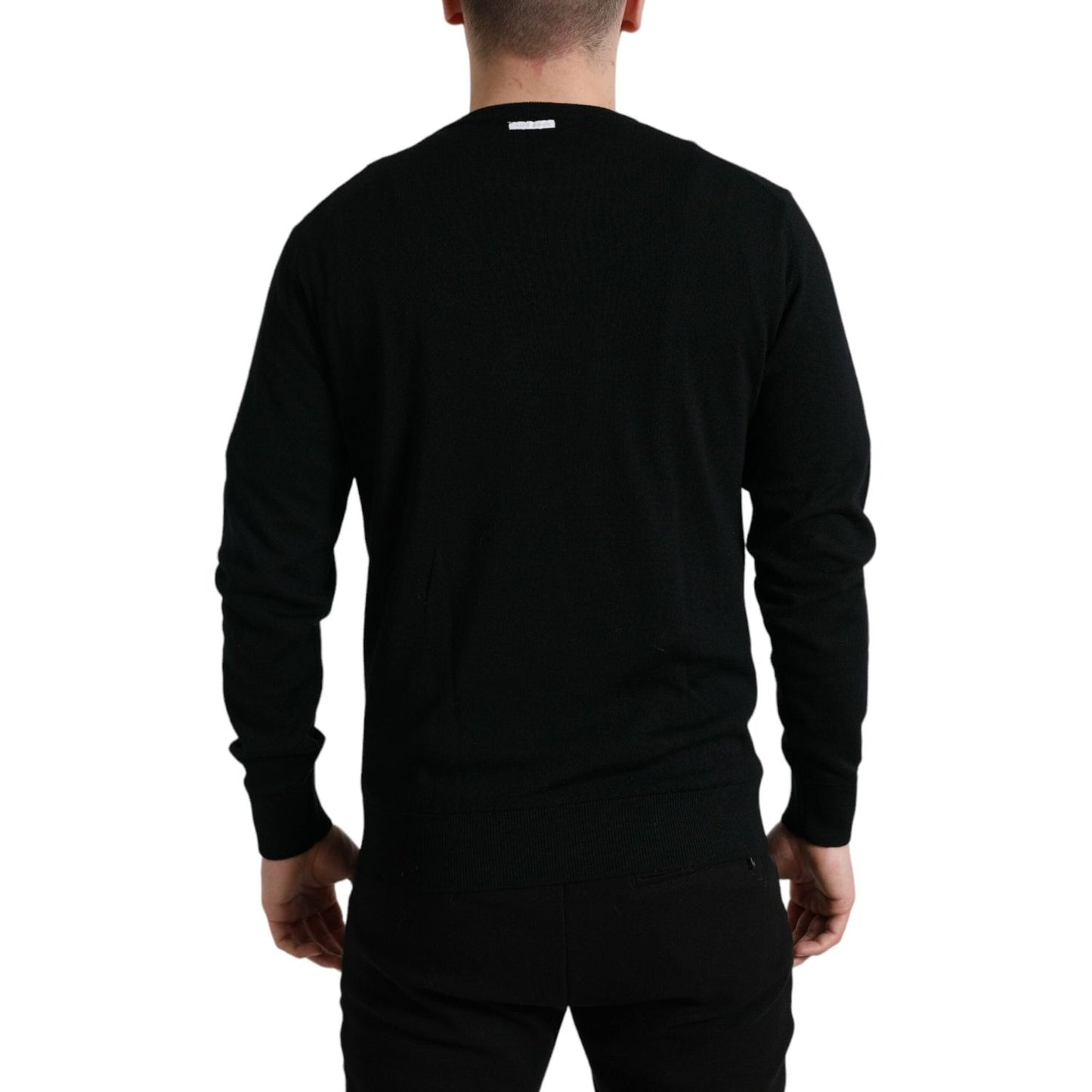 Dolce & Gabbana Stunning Black Wool Sweater Dolce & Gabbana Black