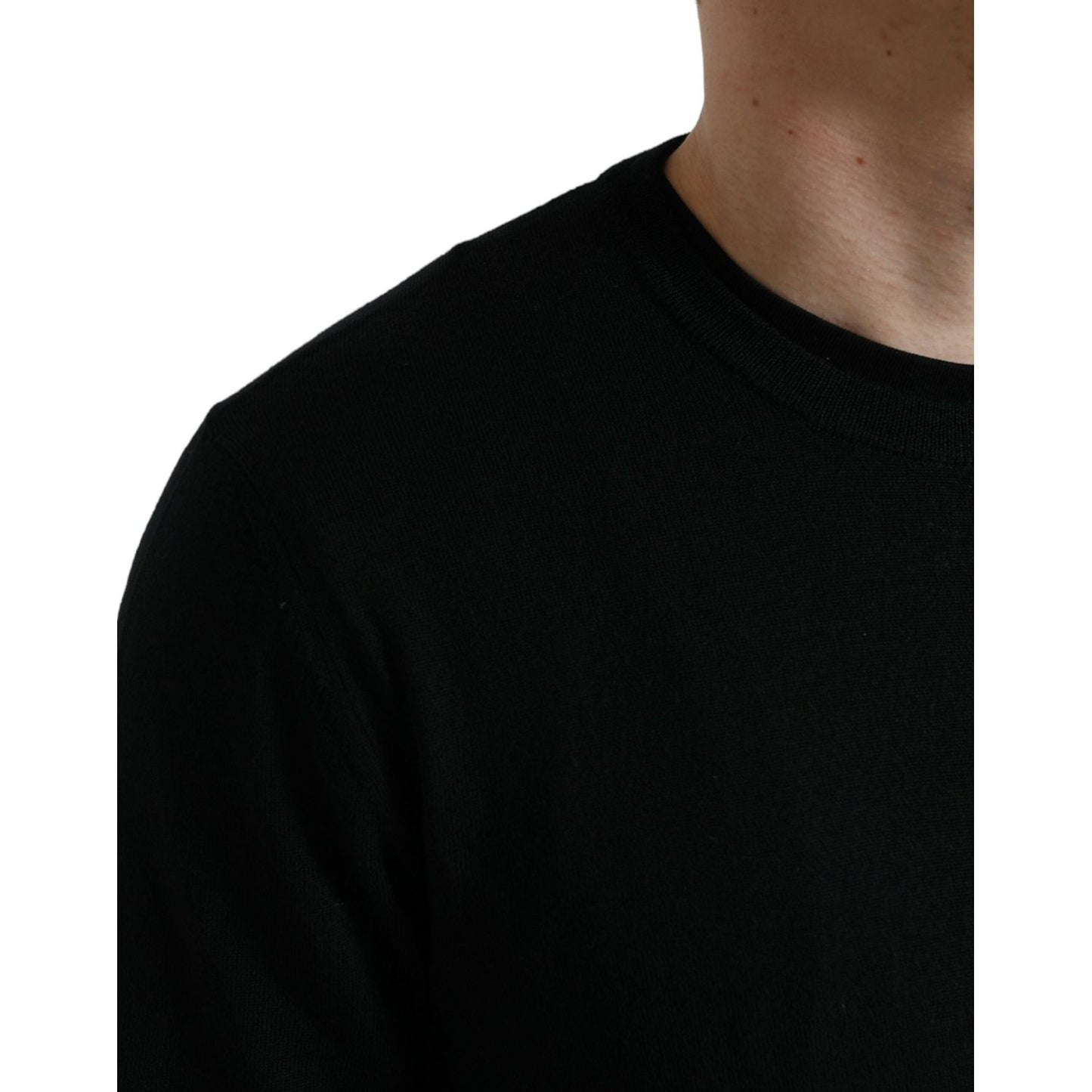 Dolce & Gabbana Stunning Black Wool Sweater Dolce & Gabbana Black