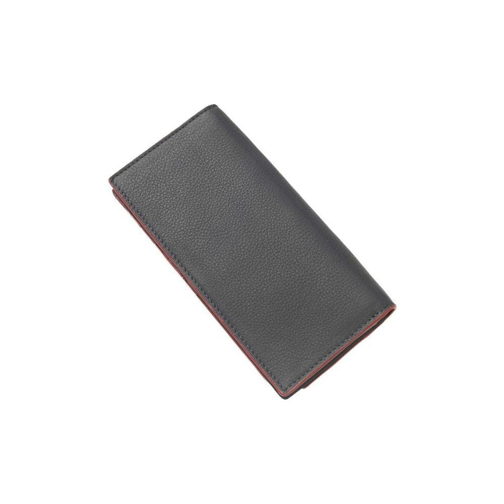 Cerruti 1881 Blue Calfskin Men Wallet Cerruti 1881 Dim Gray
