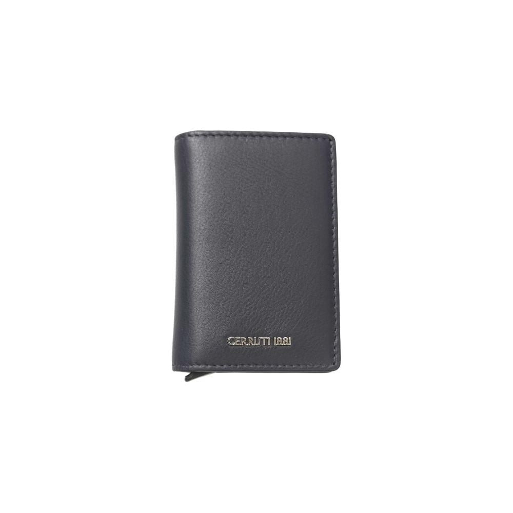 Cerruti 1881 Blue Calfskin Men Wallet Cerruti 1881 Dark Slate Gray