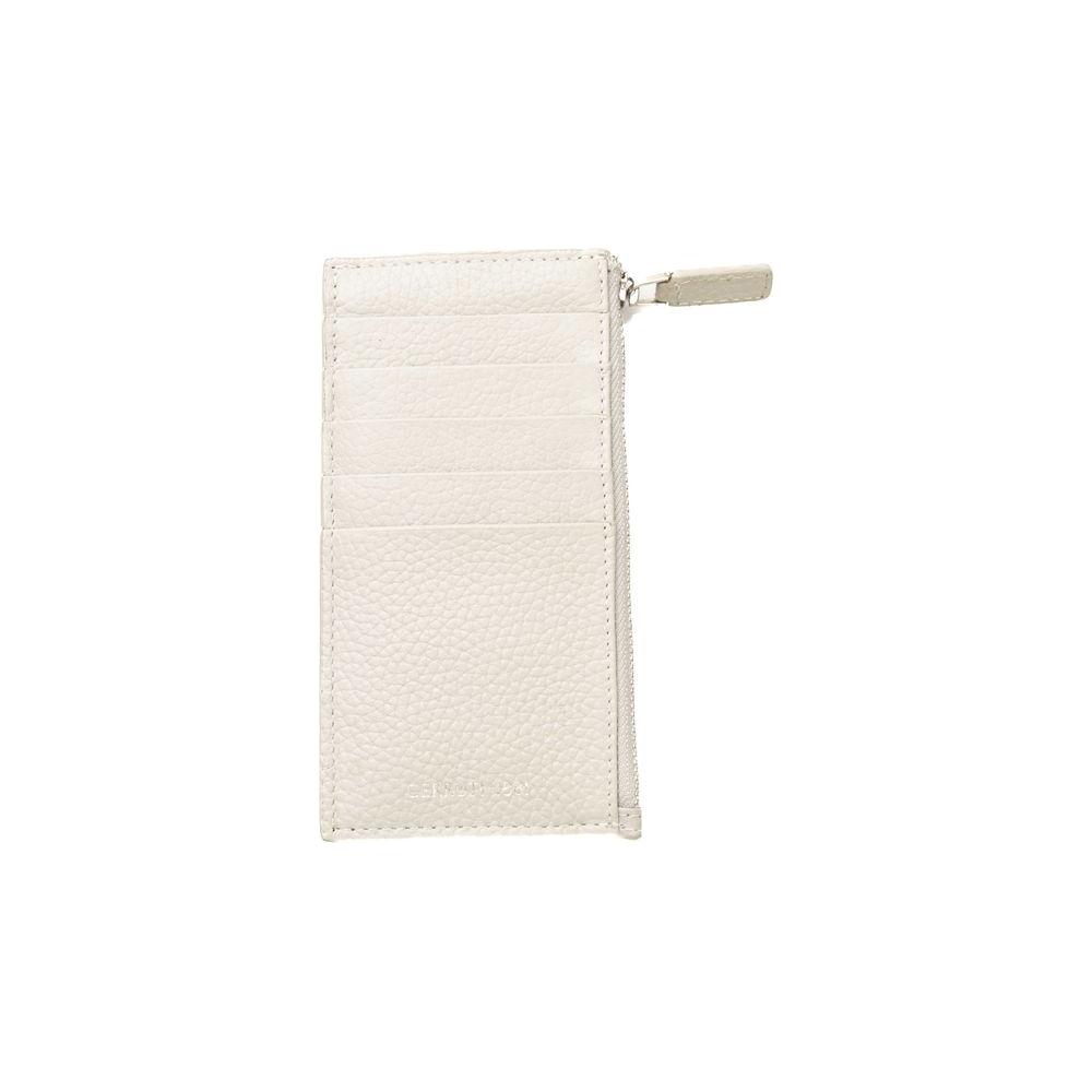 Cerruti 1881 White Leather Men Wallet Cerruti 1881 Antique White