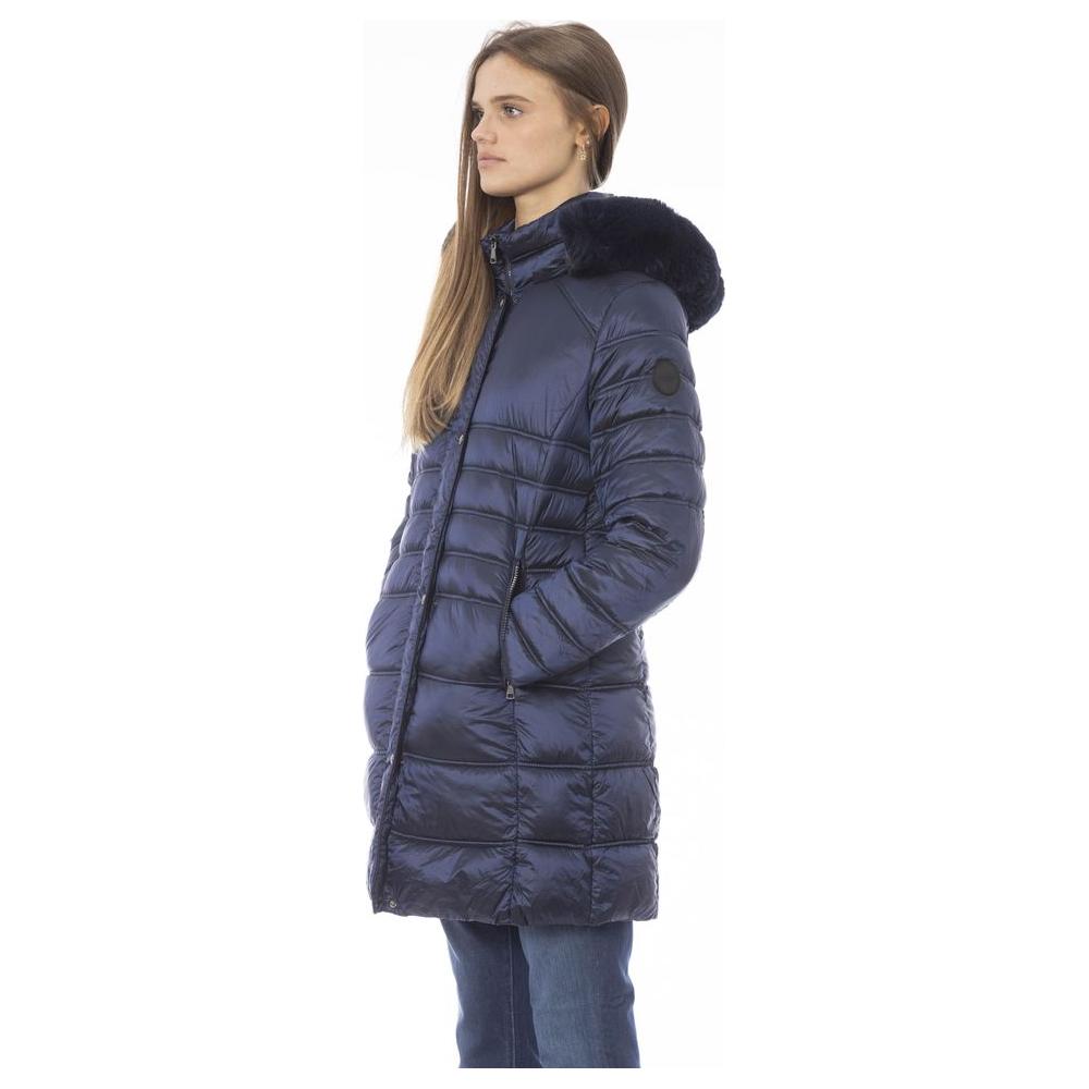 Baldinini Trend Light Blue Polyester Women Jacket Baldinini Trend Dark Slate Gray