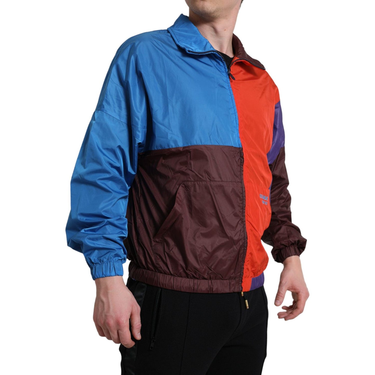 Dolce & Gabbana Multicolor Techno Fabric Windbreaker Jacket Dolce & Gabbana Dark Slate Gray