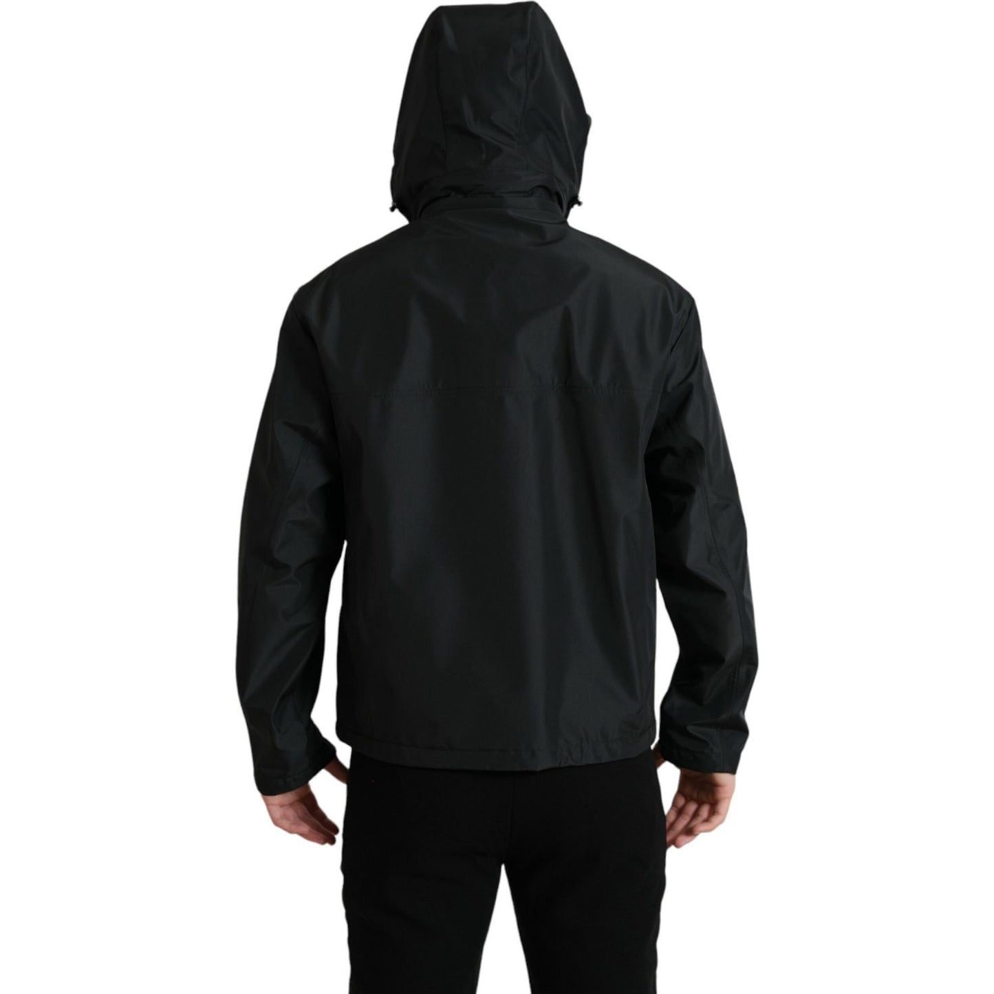 Dolce & Gabbana Sleek Black Windbreaker Jacket Dolce & Gabbana Black