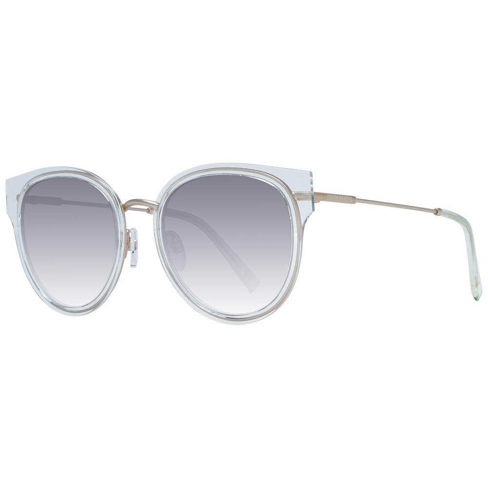 Ted Baker Transparent Women's Sunglasses with gradient lenses, full-rim polycarbonate frame, UVA & UVB protection, includes branded case.