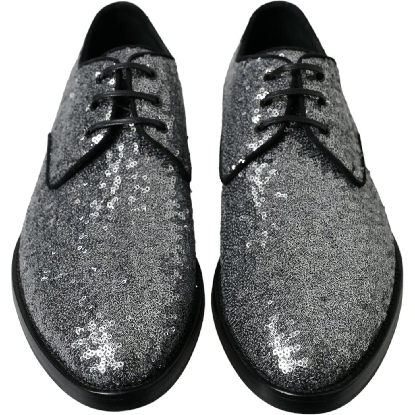 Dolce & Gabbana Exquisite Sequined Derby Dress Shoes Dolce & Gabbana Dark Slate Gray