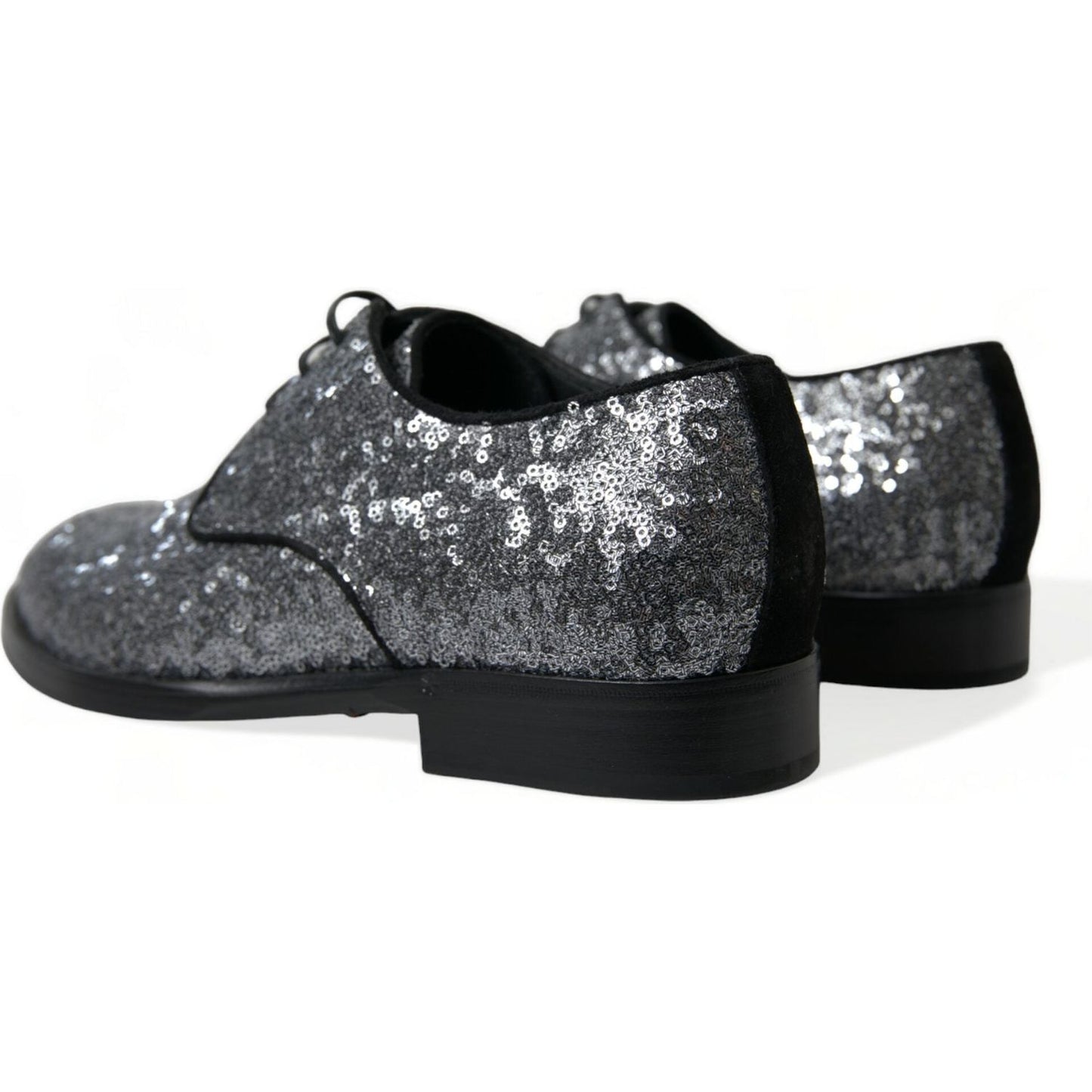 Dolce & Gabbana Exquisite Sequined Derby Dress Shoes Dolce & Gabbana Dark Slate Gray