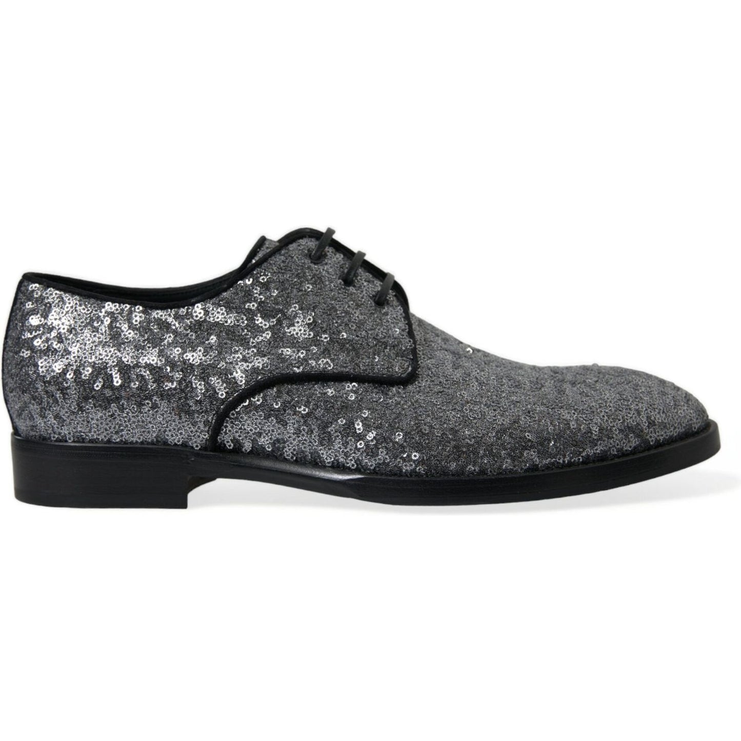 Dolce & Gabbana Exquisite Sequined Derby Dress Shoes Dolce & Gabbana Dark Slate Gray