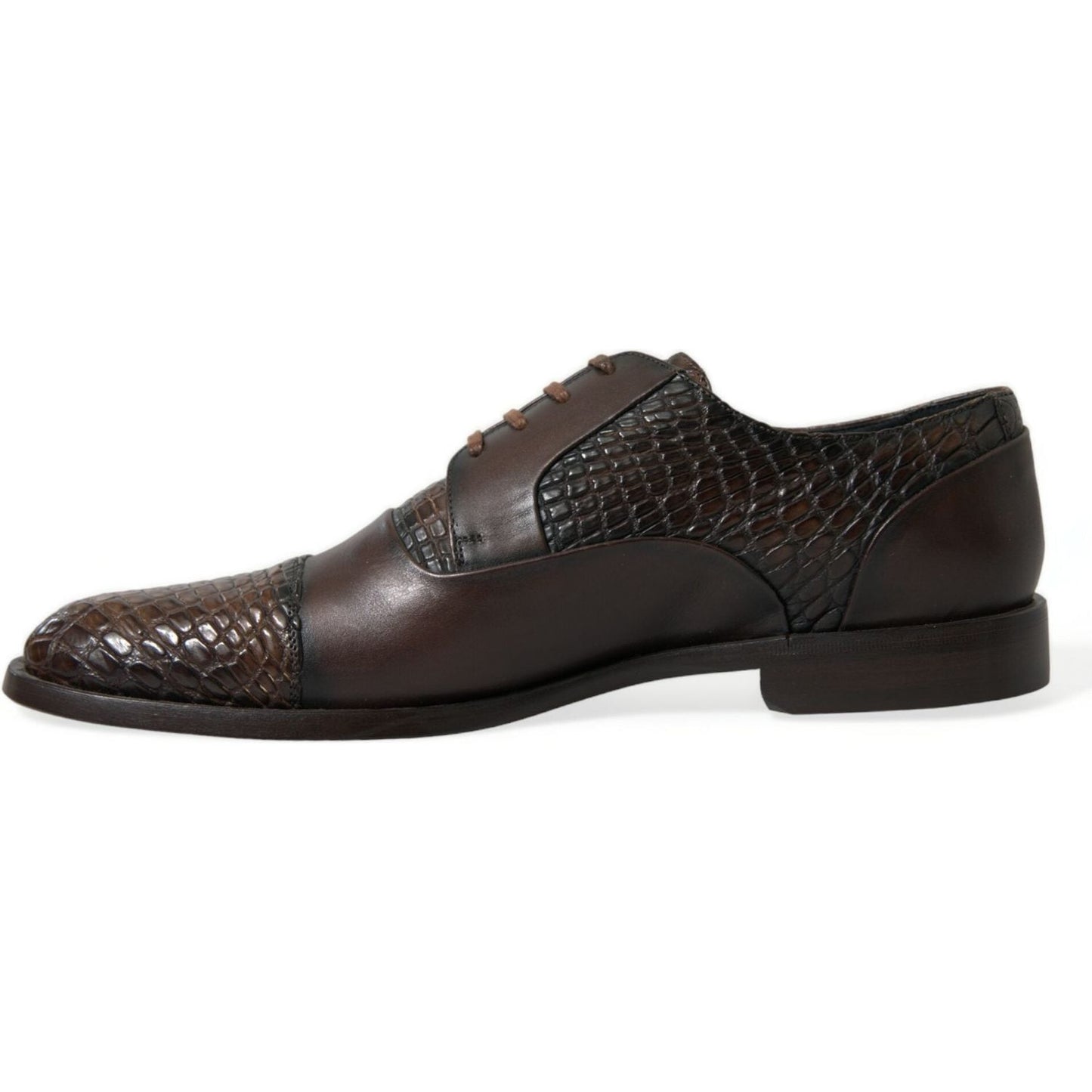 Dolce & Gabbana Elegant Textured Leather Oxford Dress Shoes Dolce & Gabbana Dark Slate Gray