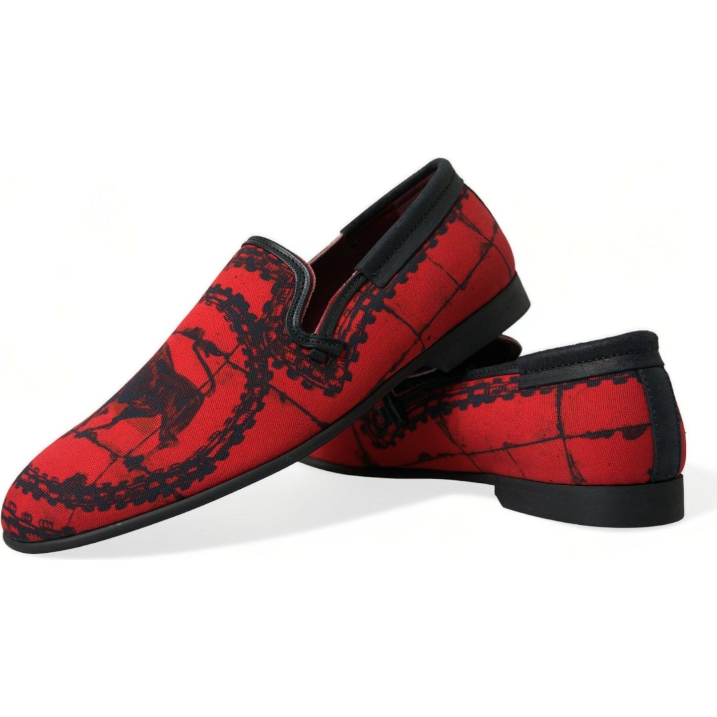 Dolce & Gabbana Torero-Inspired Luxe Red & Black Loafers Dolce & Gabbana Dark Salmon