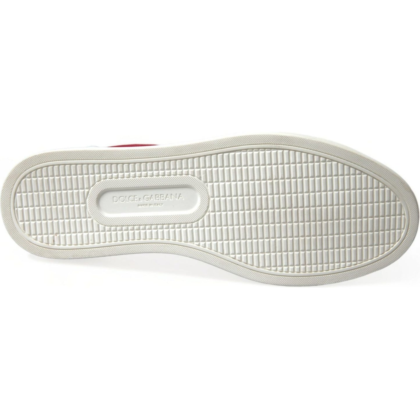 Dolce & Gabbana Elegant Red & White Low Top Sneakers Dolce & Gabbana Light Gray