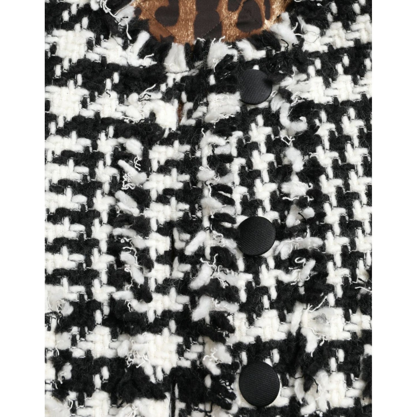 Dolce & Gabbana Elegant Houndstooth Long Trench Coat Dolce & Gabbana Dark Slate Gray