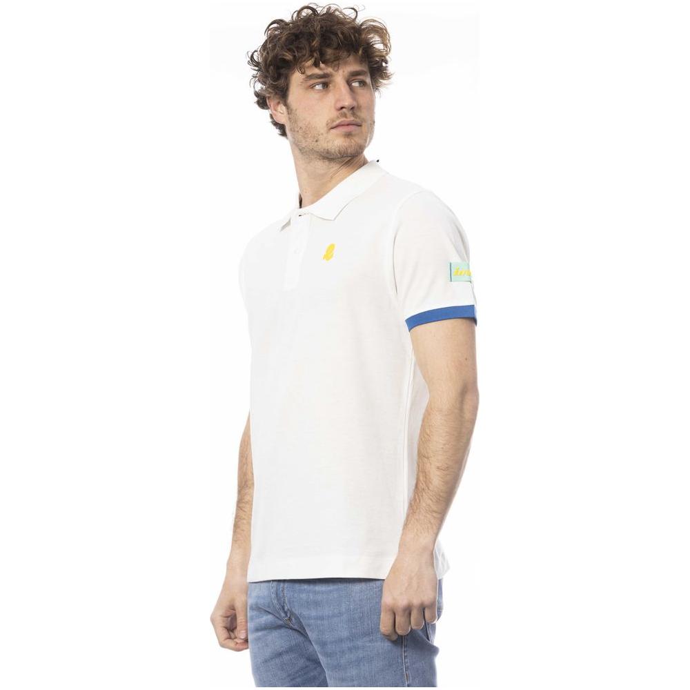 Invicta White Cotton Men Polo Shirt Invicta Beige