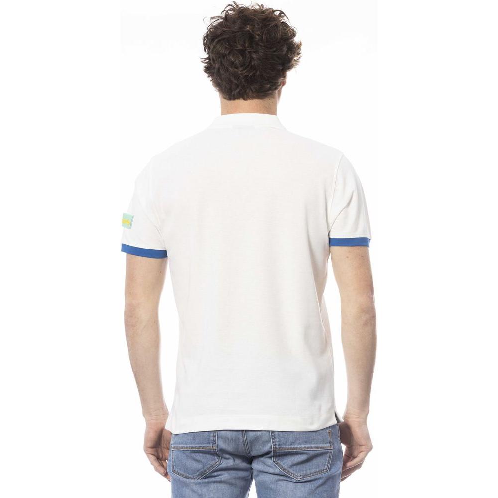 Invicta White Cotton Men Polo Shirt Invicta Beige