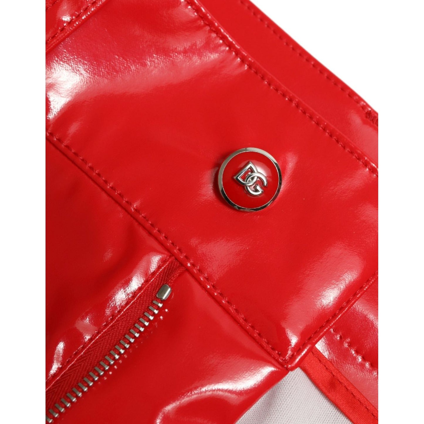 Dolce & Gabbana High Waist Red Skinny Pants - Sleek and Chic Dolce & Gabbana Firebrick
