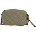 Versace Elegant White Lamb Leather Camera Bag Versace Dim Gray