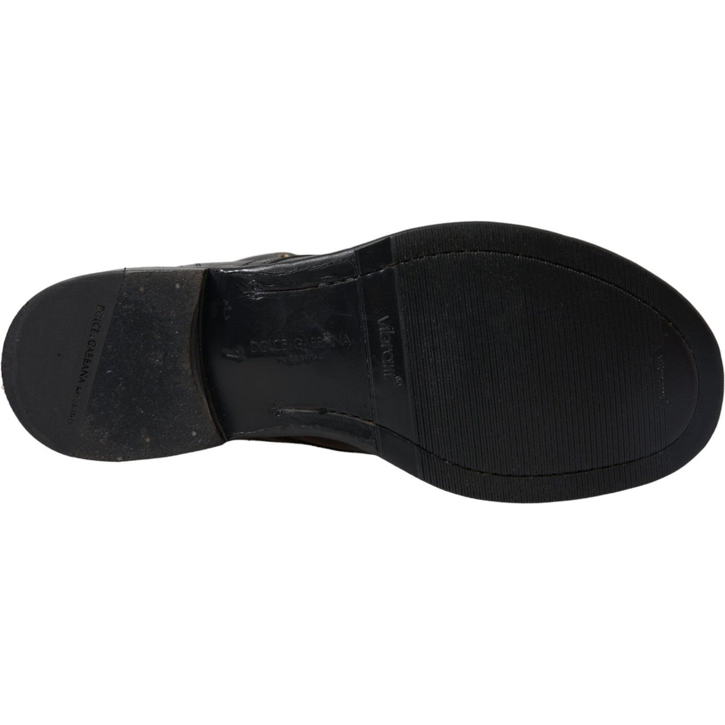 Dolce & Gabbana Elegant Black Horse Leather Ankle Boots Dolce & Gabbana Black
