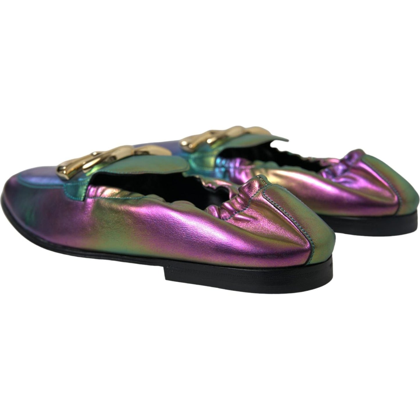 Dolce & Gabbana Elegant Iridescent Loafers for Gents Dolce & Gabbana Dark Slate Gray
