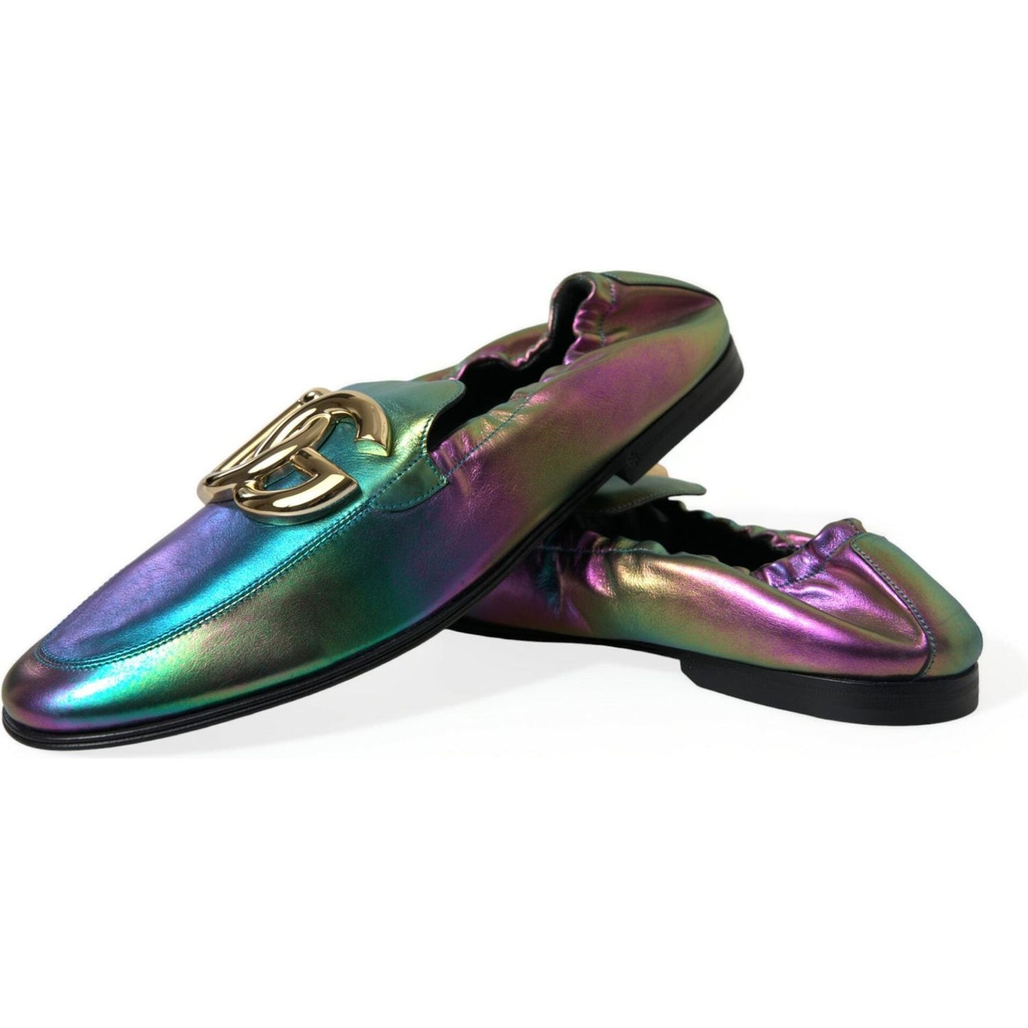 Dolce & Gabbana Elegant Iridescent Loafers for Gents Dolce & Gabbana Dark Slate Gray