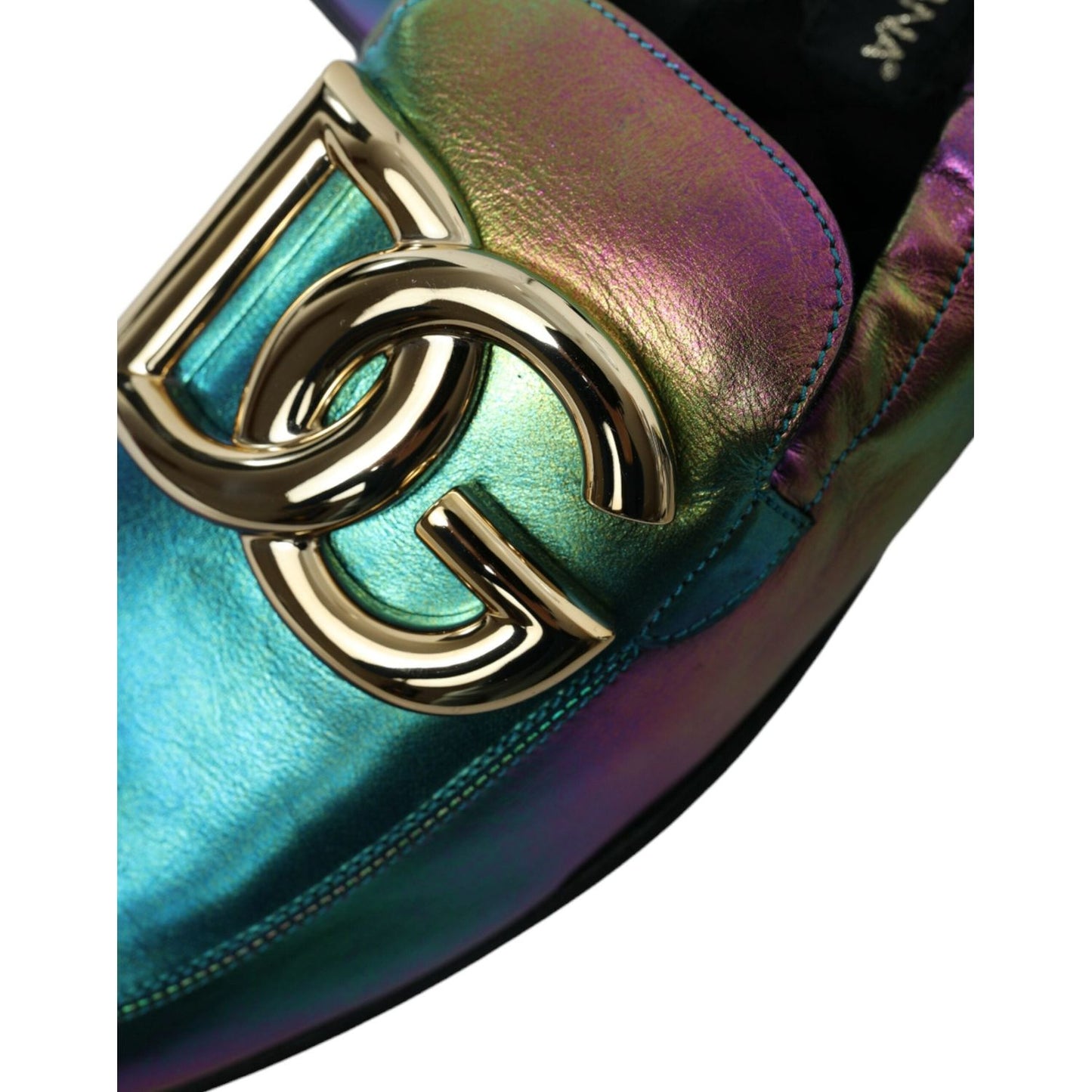 Dolce & Gabbana Elegant Iridescent Loafers for Gents Dolce & Gabbana Dark Slate Gray