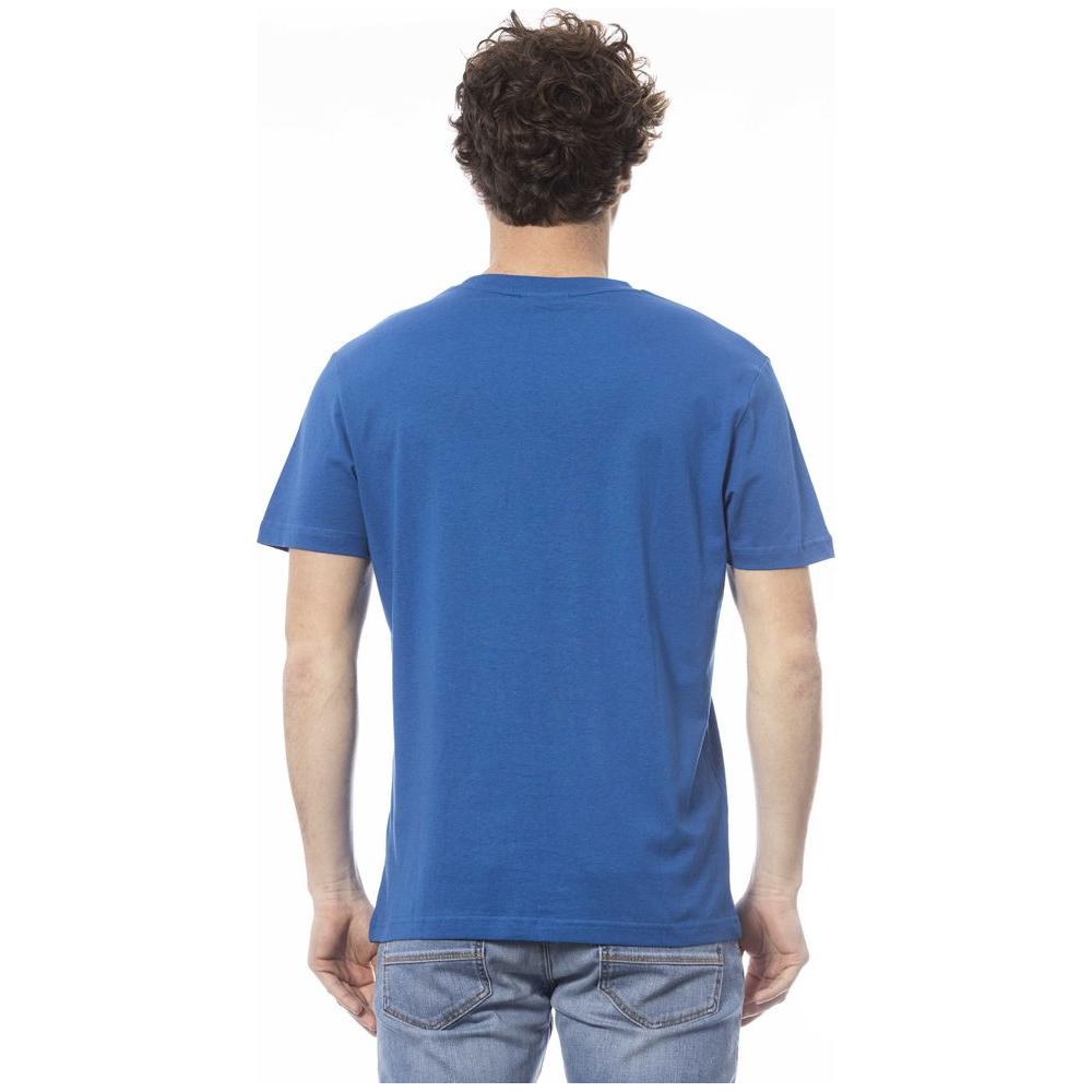 Invicta Blue Cotton Men T-Shirt Invicta Steel Blue