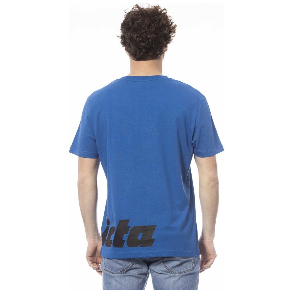 Invicta Blue Cotton Men T-Shirt Invicta Steel Blue