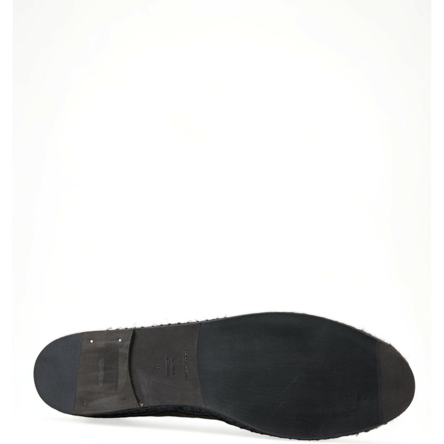 Dolce & Gabbana Exotic Black Leather Espadrilles Dolce & Gabbana Dark Slate Gray