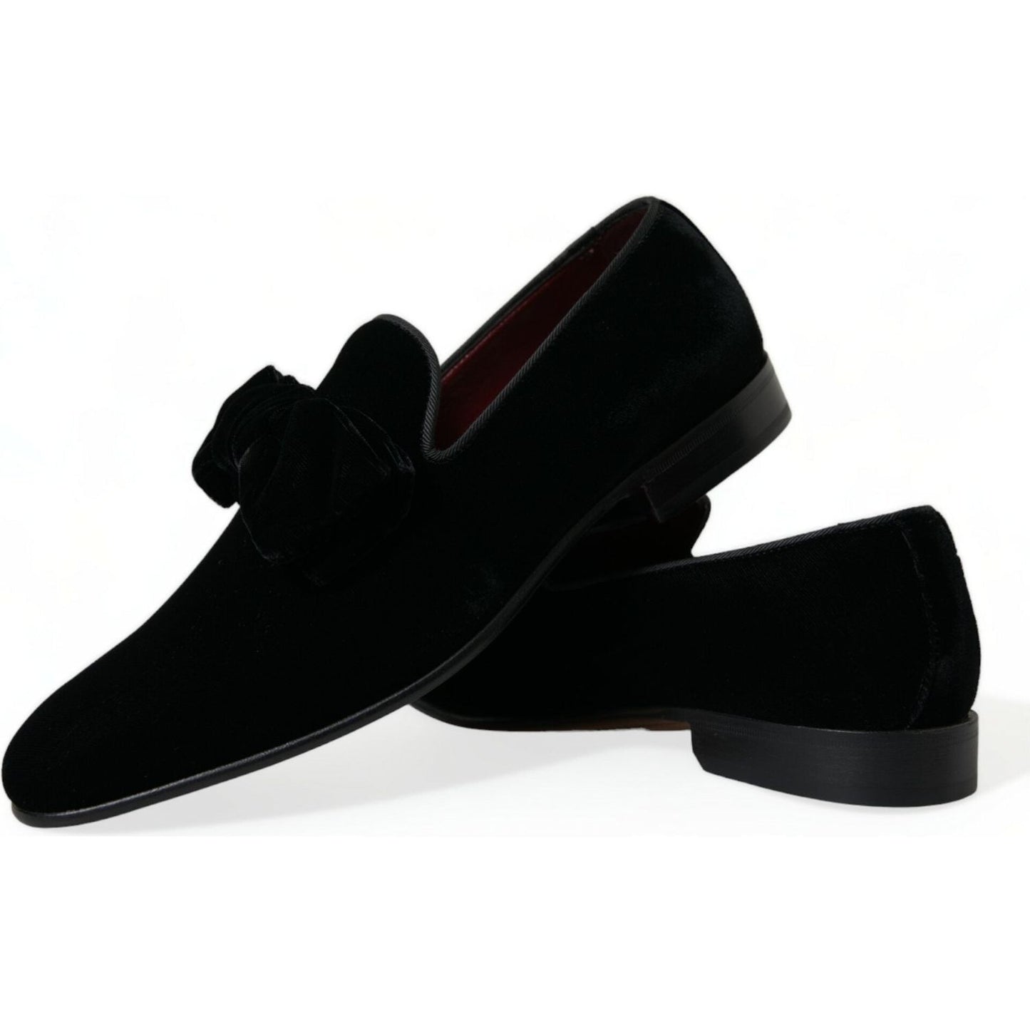 Dolce & Gabbana Elegant Black Velvet Loafers - Men's Luxury Footwear Dolce & Gabbana Lavender