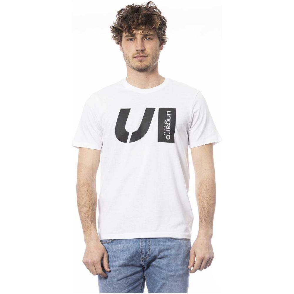 Ungaro Sport White Cotton Men T-Shirt Ungaro Sport Antique White