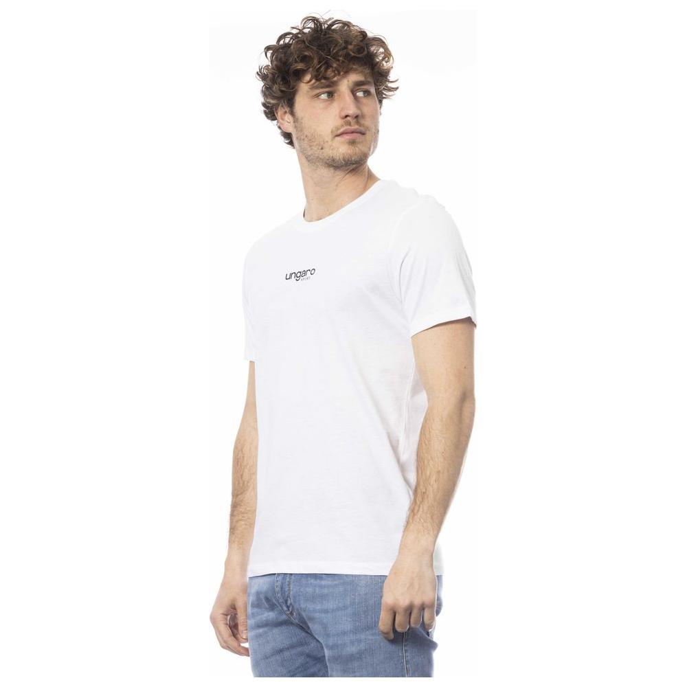 Ungaro Sport White Cotton Men T-Shirt Ungaro Sport Misty Rose