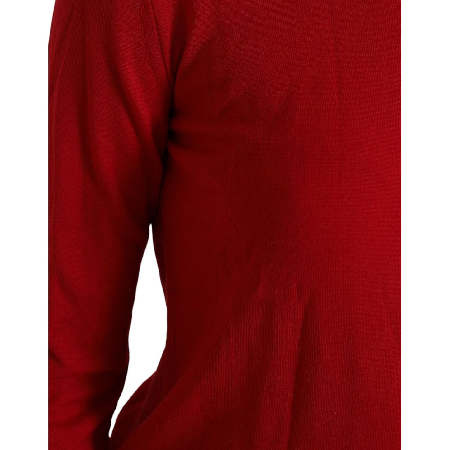 Dolce & Gabbana Radiant Red Wool Pullover Sweater Dolce & Gabbana Dark Red