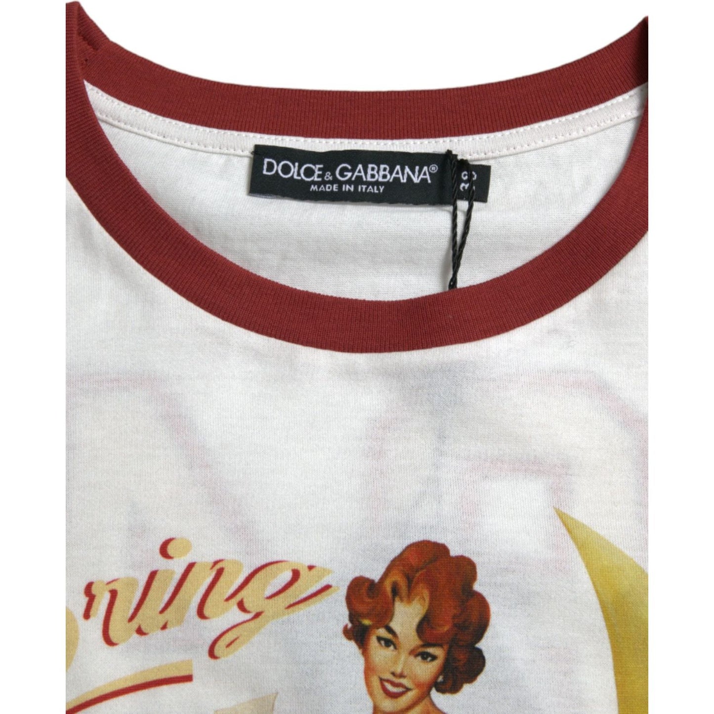 Dolce & Gabbana Elegant White Cotton Crew Neck Tee Dolce & Gabbana Light Gray