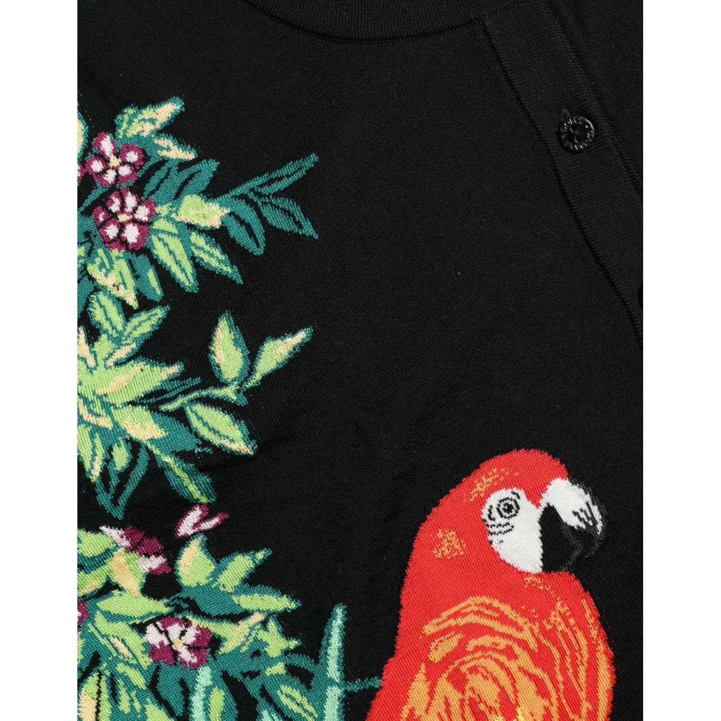 Dolce & Gabbana Elegant Wool Silk Printed Cardigan Sweater Dolce & Gabbana Dark Salmon
