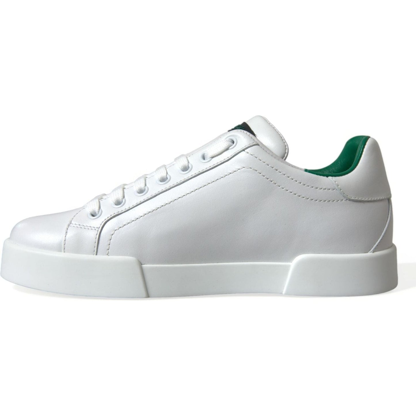 Dolce & Gabbana Elegant Portofino Calfskin Sneakers Dolce & Gabbana Light Gray