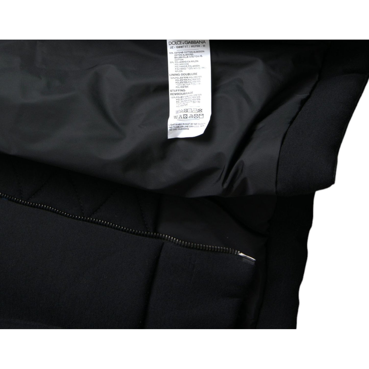 Dolce & Gabbana Elegant Black Bomber Jacket with Hood Dolce & Gabbana Black