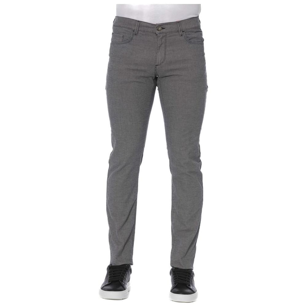 Trussardi Jeans Gray Cotton Men Pants Trussardi Jeans Dim Gray