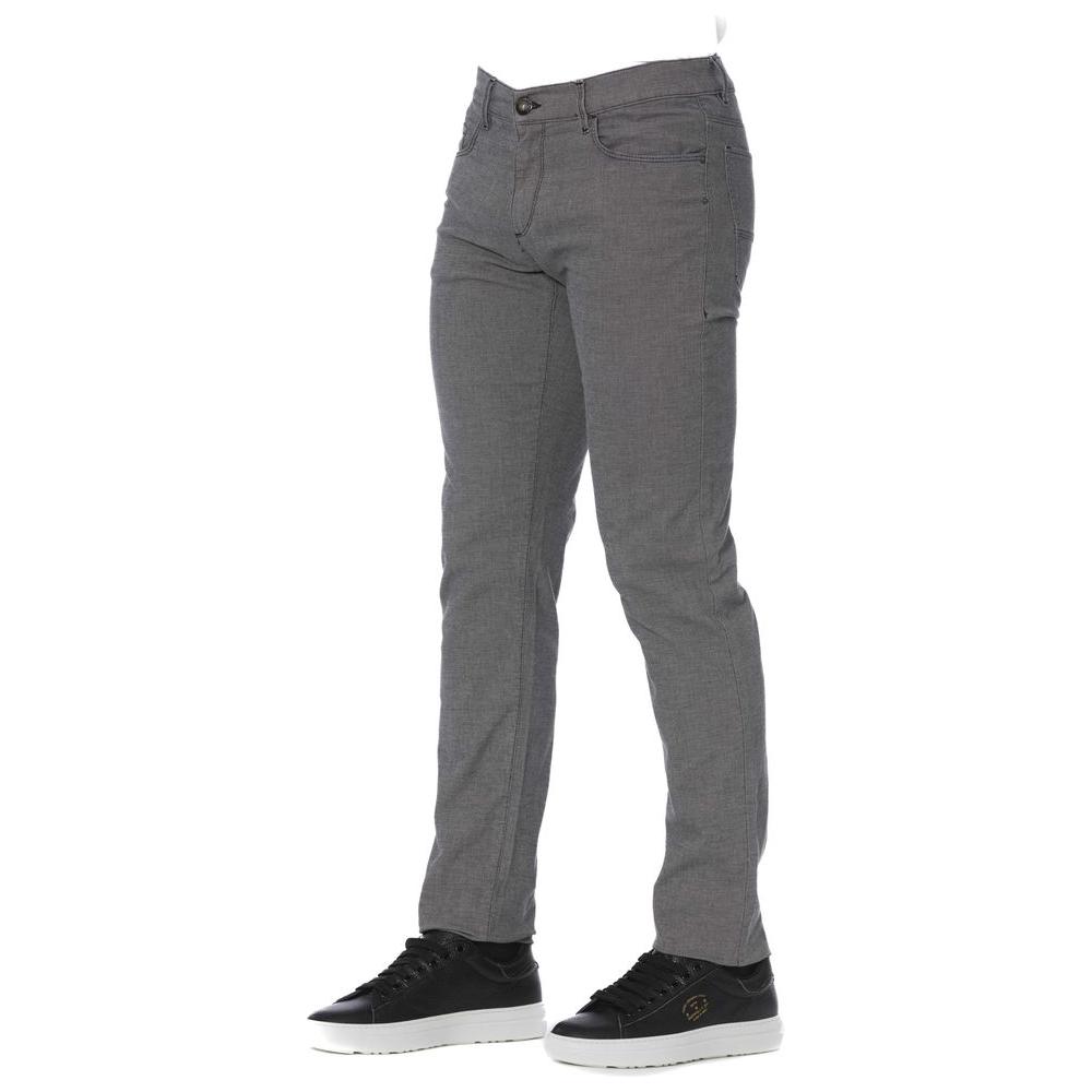 Trussardi Jeans Gray Cotton Men Pants Trussardi Jeans Dim Gray