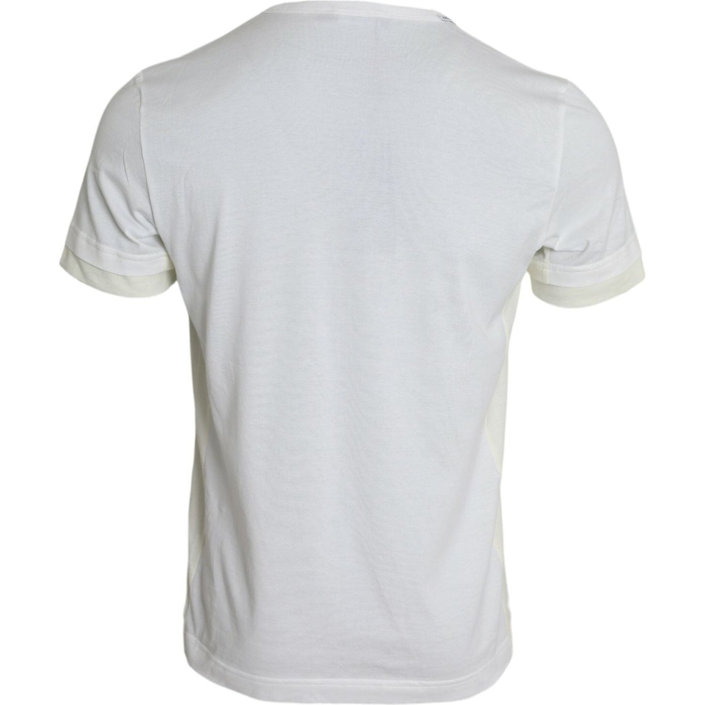 Dolce & Gabbana Elegant White Crew Neck Cotton Tee Dolce & Gabbana Light Gray