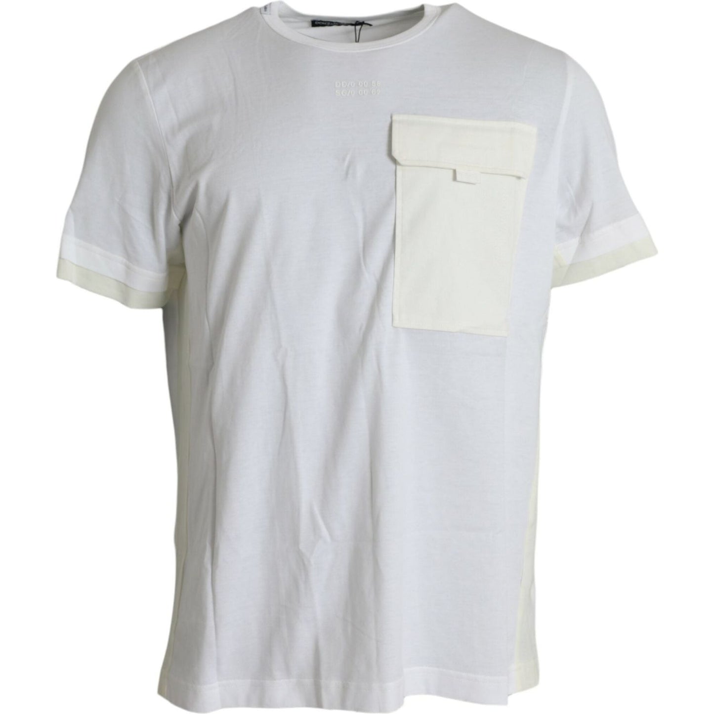 Dolce & Gabbana Elegant White Crew Neck Cotton Tee Dolce & Gabbana Light Gray