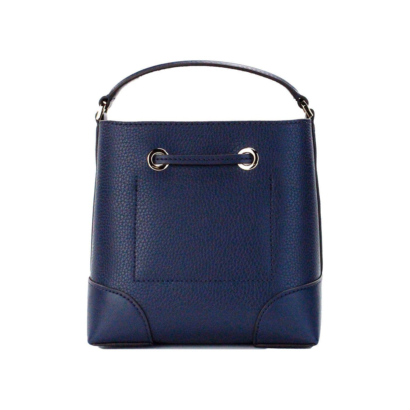 Michael Kors Mercer Small Navy Pebbled Leather Bucket Crossbody Bag Purse Michael Kors Dark Slate Gray