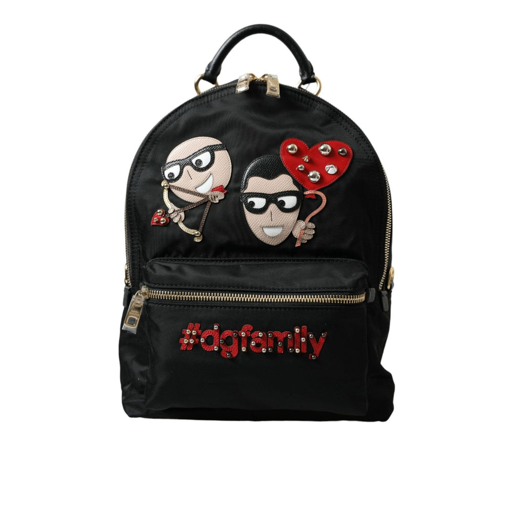 Dolce & Gabbana Black #DGFAMILY Embellished Backpack VULCANO Bag BAG1154