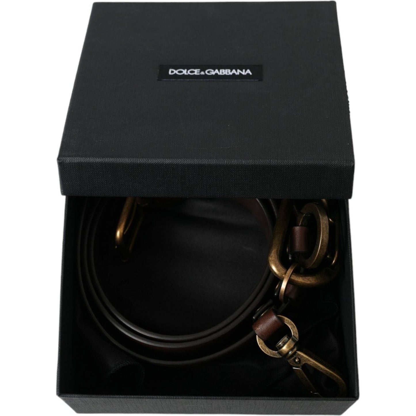 Dolce & Gabbana Elegant Brown Calf Leather Belt - Timeless Accessory Dolce & Gabbana Black