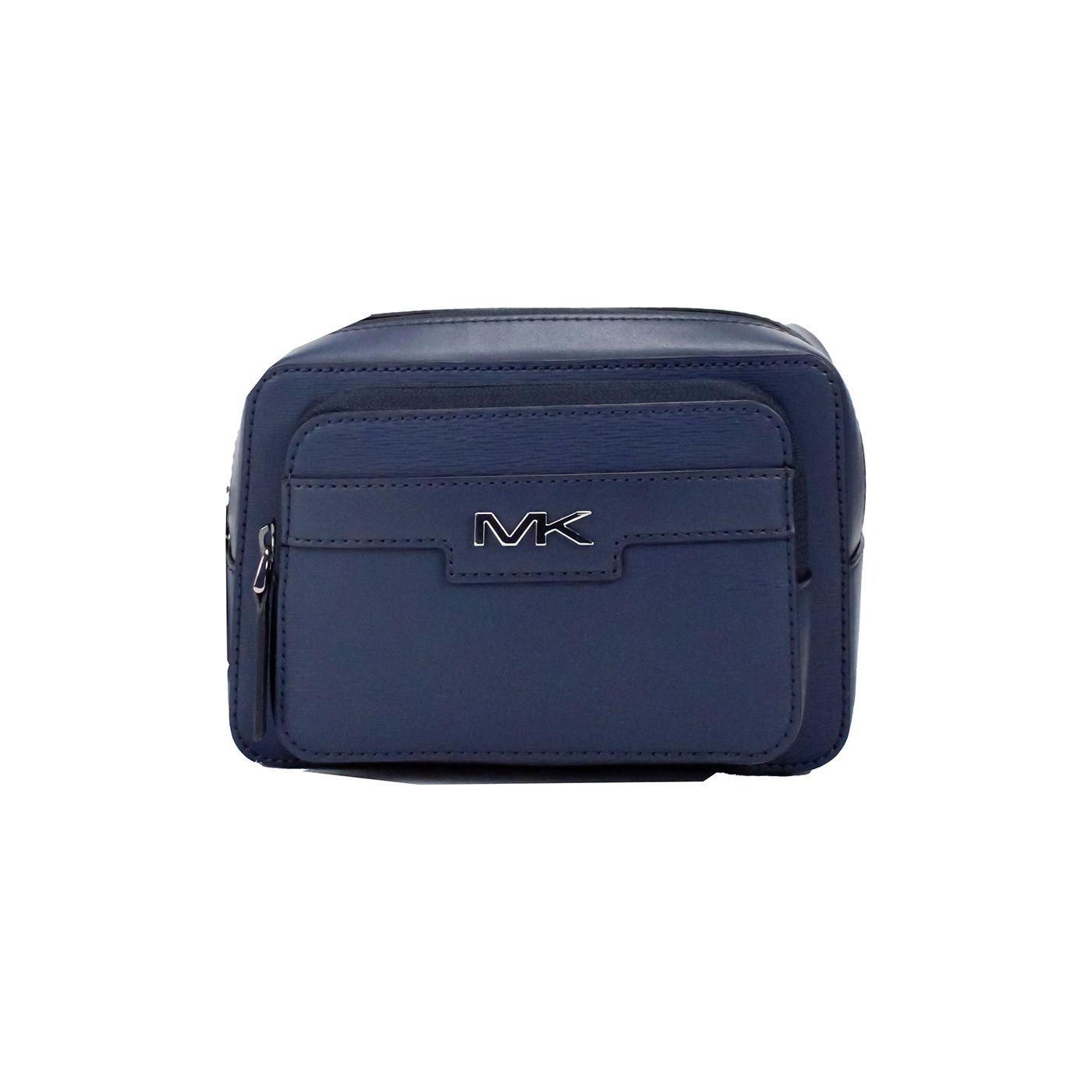 Michael Kors Cooper Small Navy Blue Smooth Leather Double Zip Belt Bag Michael Kors Dark Slate Gray