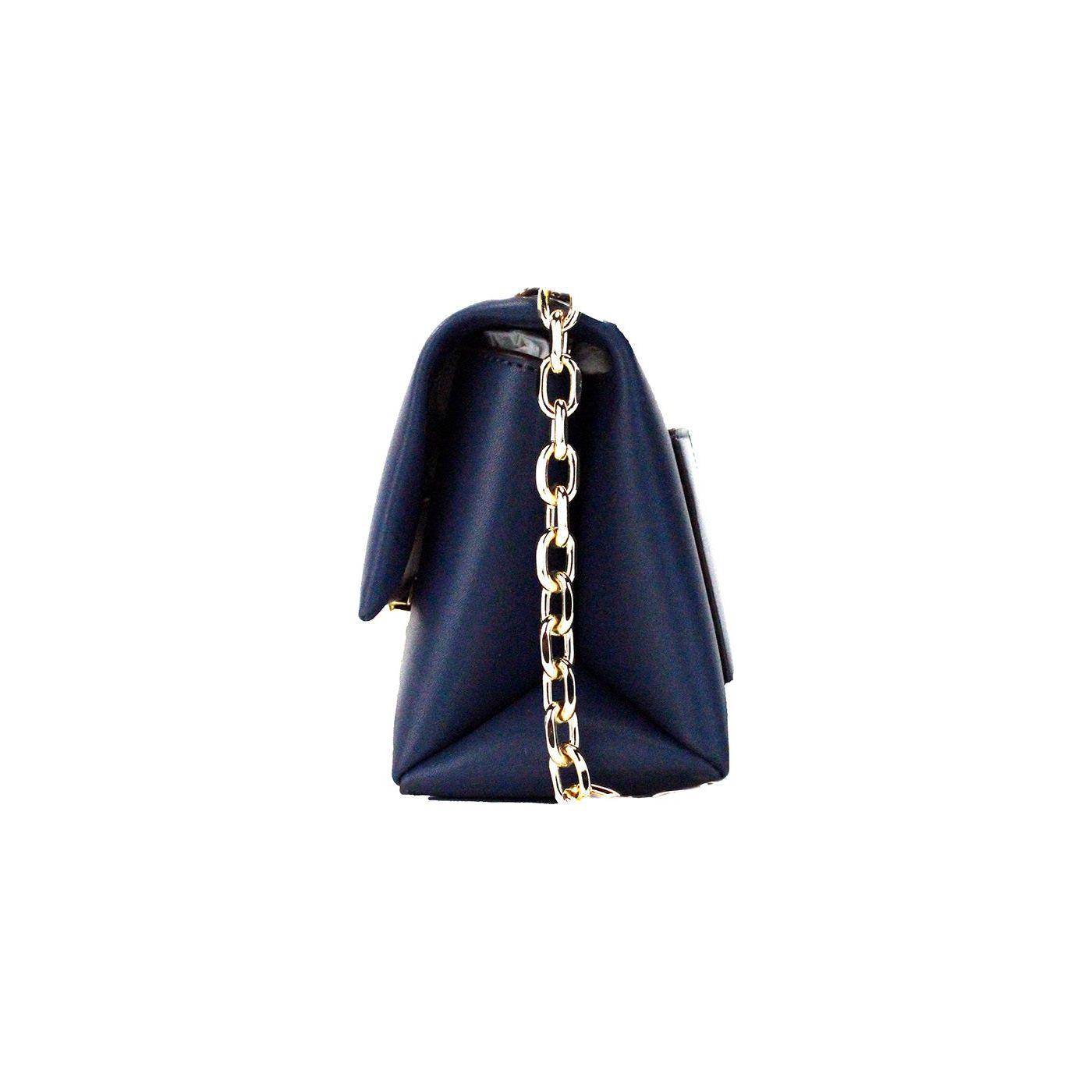 Michael Kors Cece Small Navy Vegan Leather Convertible Flap Crossbody Bag Michael Kors Dark Slate Gray
