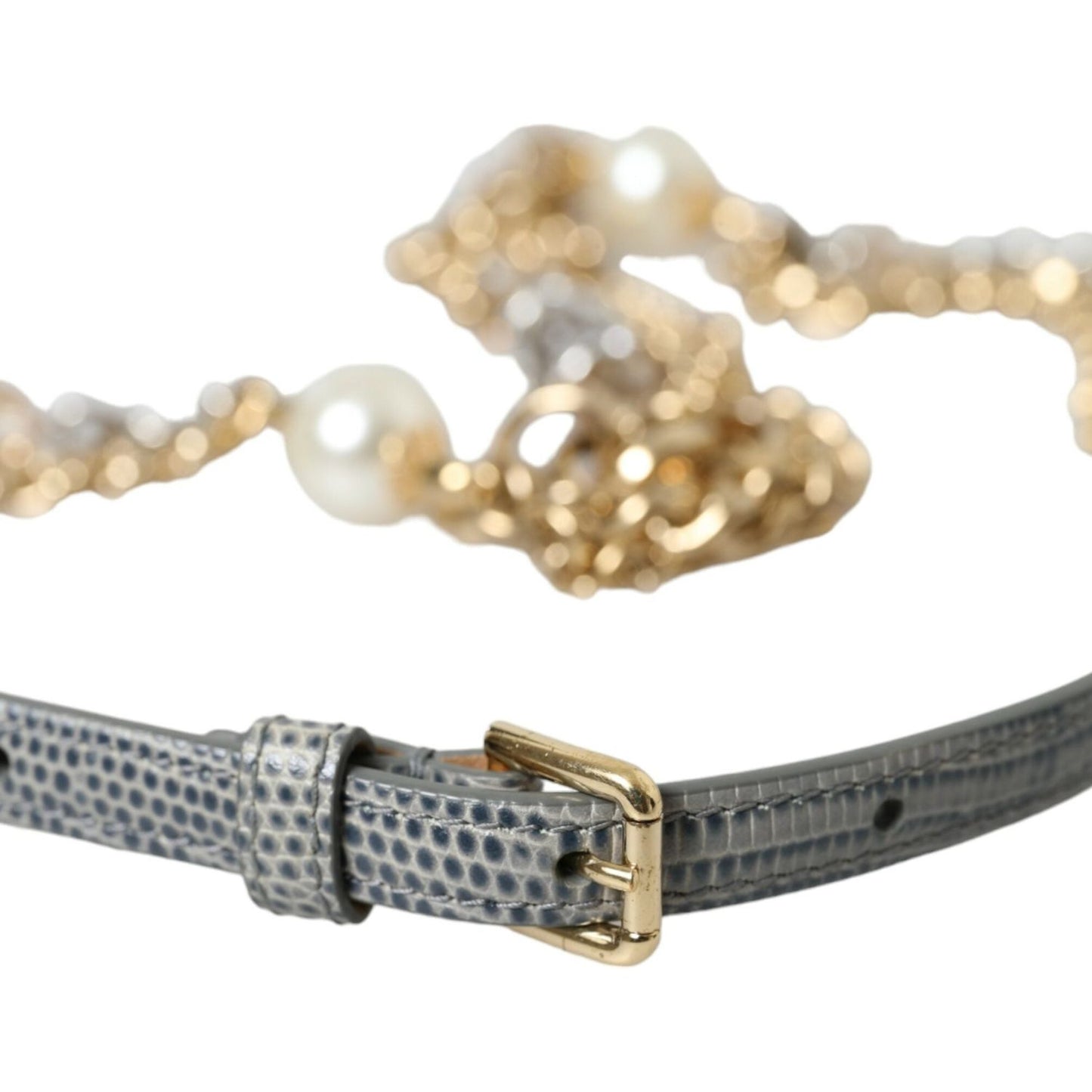 Dolce & Gabbana Elegant Crystal Bounce Waist Belt Dolce & Gabbana Rosy Brown