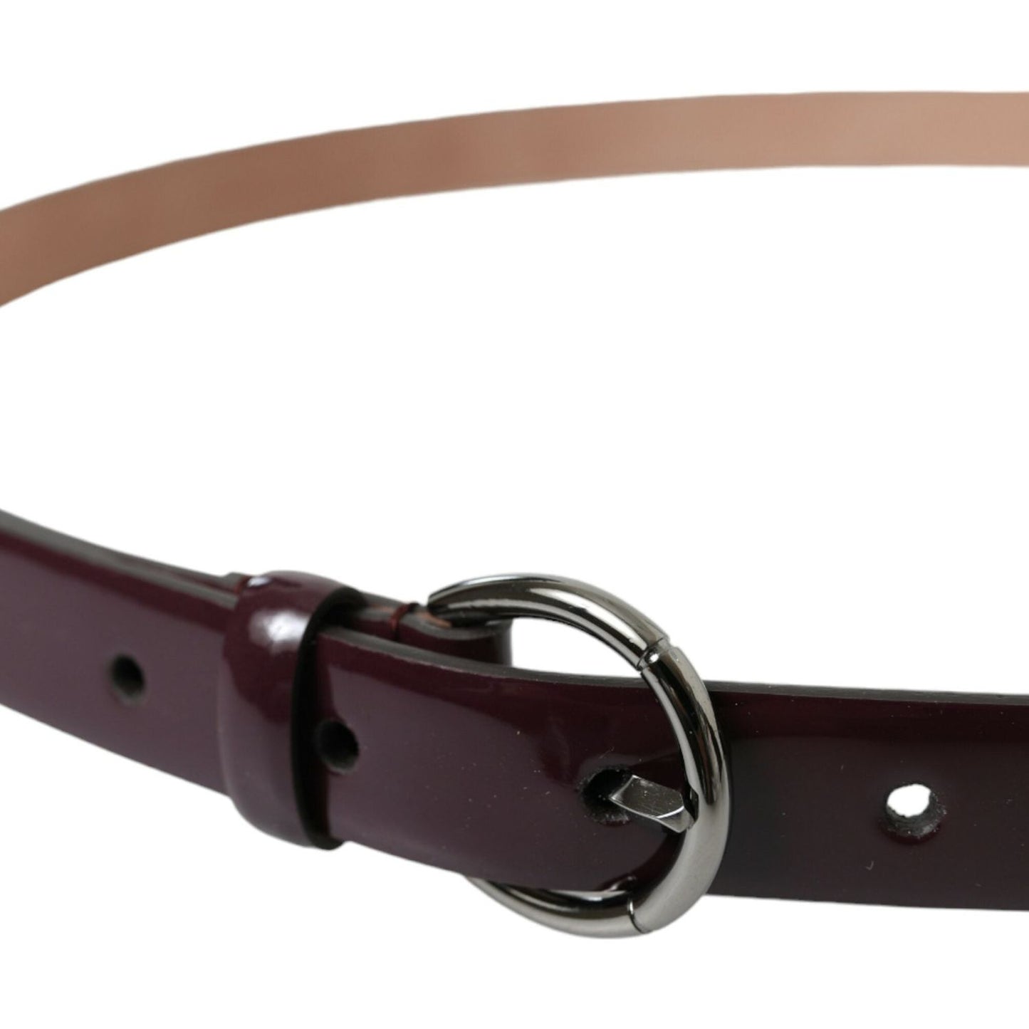 Dolce & Gabbana Elegant Maroon Leather Waist Belt Dolce & Gabbana Dark Slate Gray