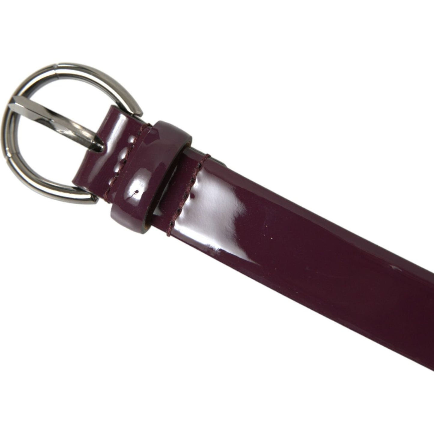 Dolce & Gabbana Elegant Maroon Leather Waist Belt Dolce & Gabbana Dark Slate Gray