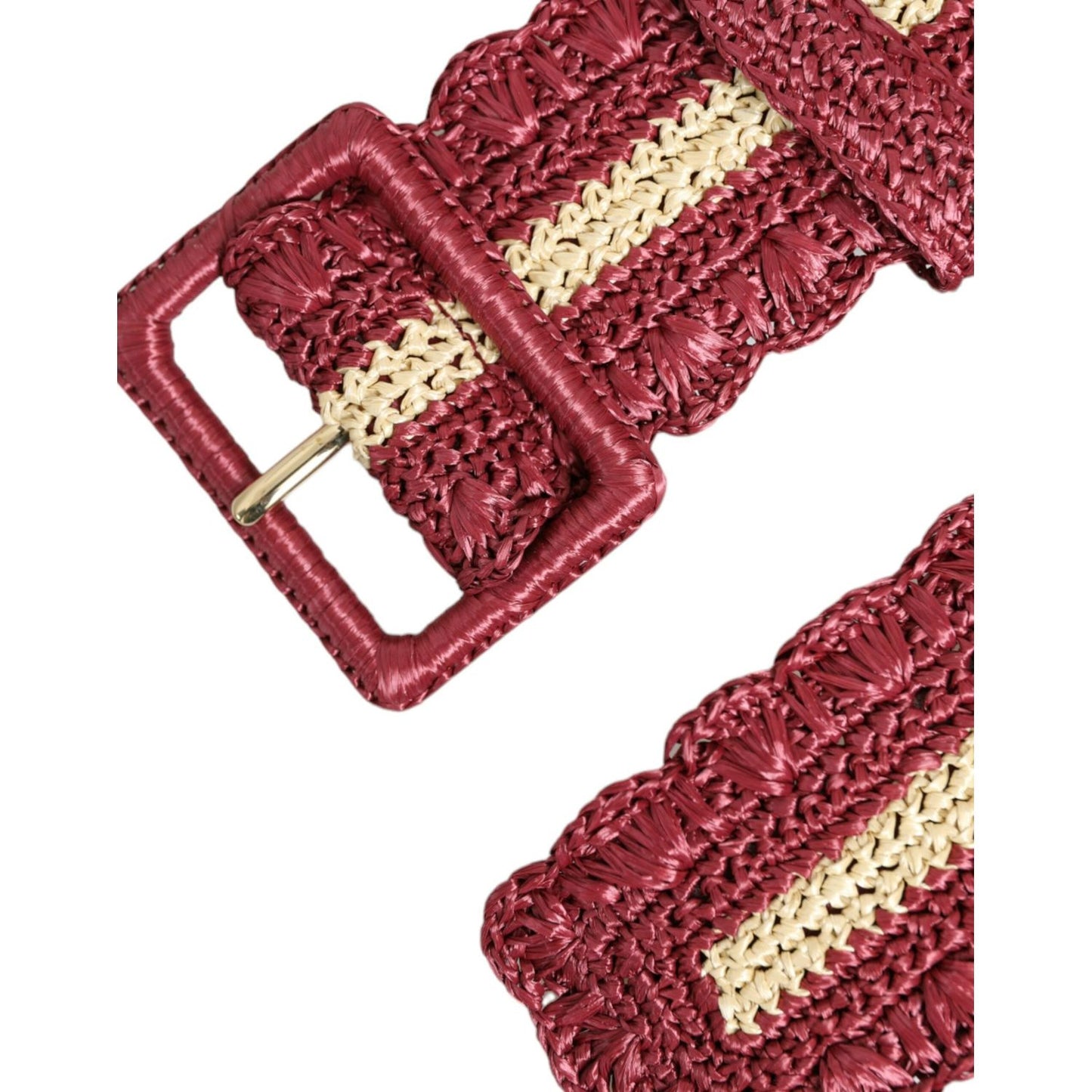 Dolce & Gabbana Maroon Elegance Canvas Waist Belt Dolce & Gabbana Brown