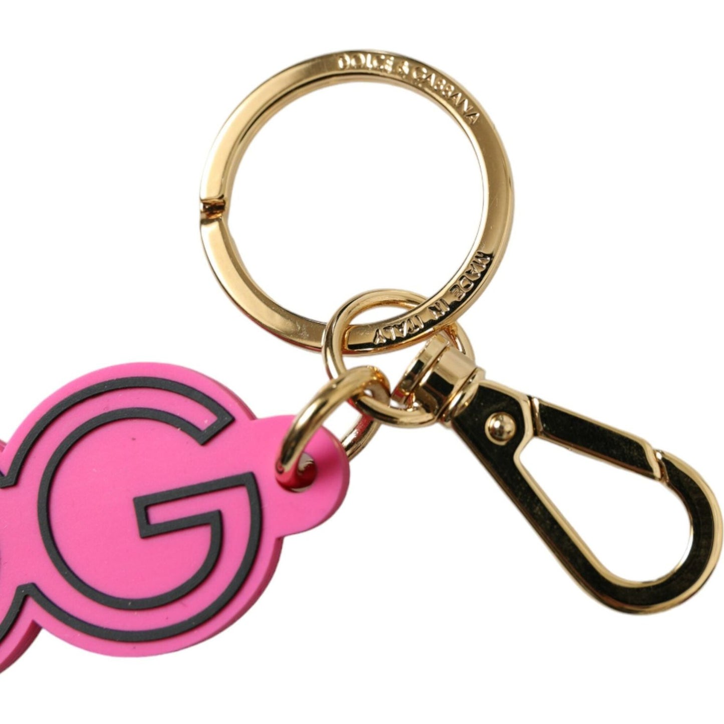 Dolce & Gabbana Chic Gold and Pink Keychain Elegance Dolce & Gabbana Pale Violet Red